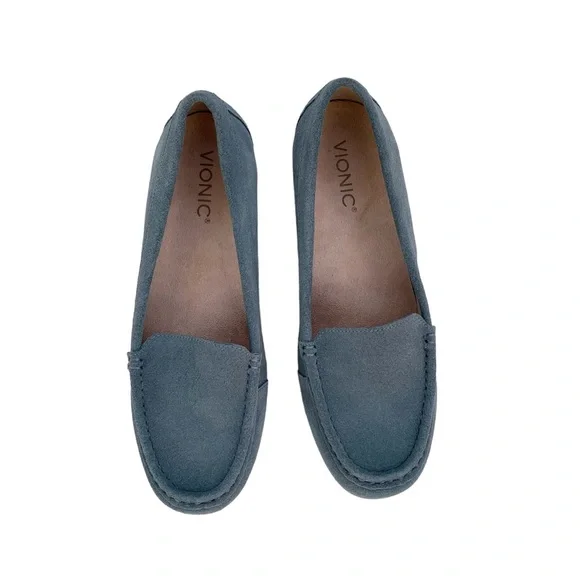 Vionic Debbie Light Blue Suede Loafer Slip On Shoes 9 - Picture 3 of 8